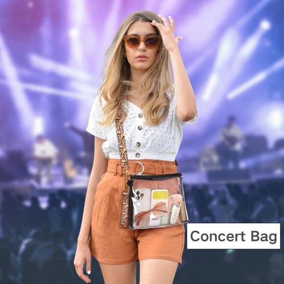 Clear Bag for Stadium Events - Clear Purses for Women Stadium Crossbody, Concert - Picture 6 of 9
